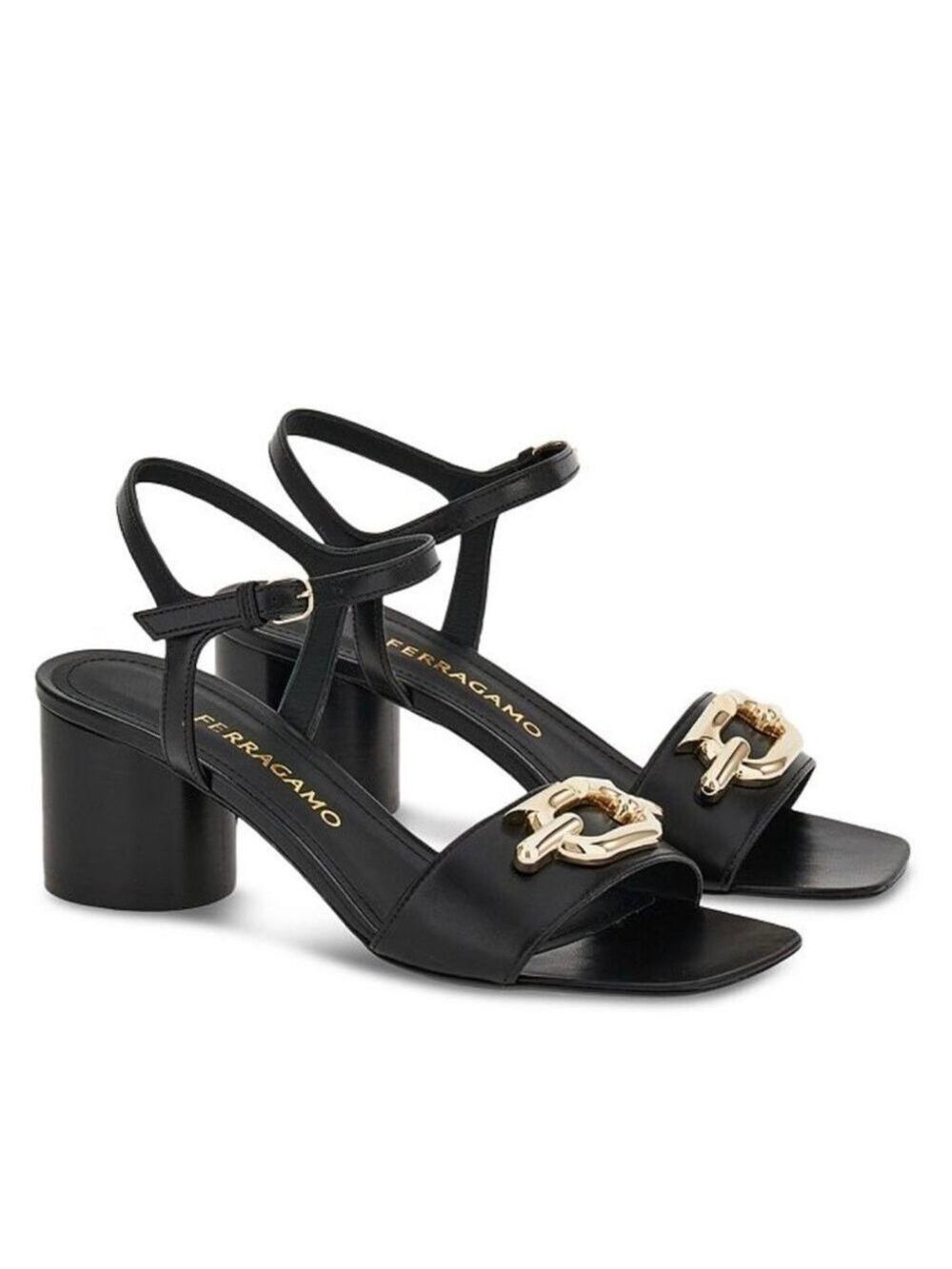 Salvatore Ferragamo Priscilla 55 Leather Ankle Strap Heel Sandals - NWT